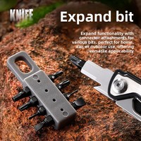 Couteau pliant multifonctionnel de précision 19 en 1 en acier inoxydable, couteau d'urgence portable