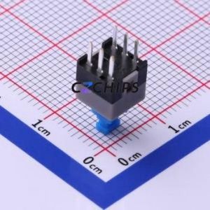 TK-6700-2 Push Button Switch Through hole Component (THT) Switch Double Pole Double Throw No Lock Rectangle Plunger Through Hole - Product Image 2