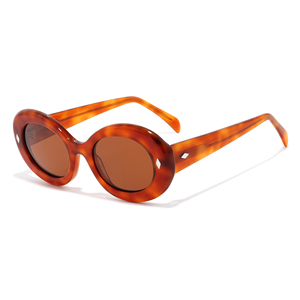 Oval Full Rim <b>Sunglasses</b> Tortoise <b>Frame</b> UV400 Protection Unisex Retro Style Casual Wear - Product Image 1