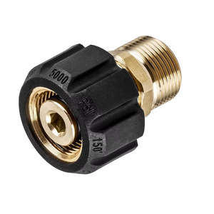 Adaptador de cobre para conversión de barril, conector roscado, rosca externa 22, rosca interna 14 a 15, para manguera de pistola de agua - Product Image 1