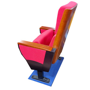 Silla de Auditorio Masao Cinema, Roja, de Aleación de Aluminio, con Respaldo de Esponja de Alta Densidad, Silla de Fila - Product Image 3