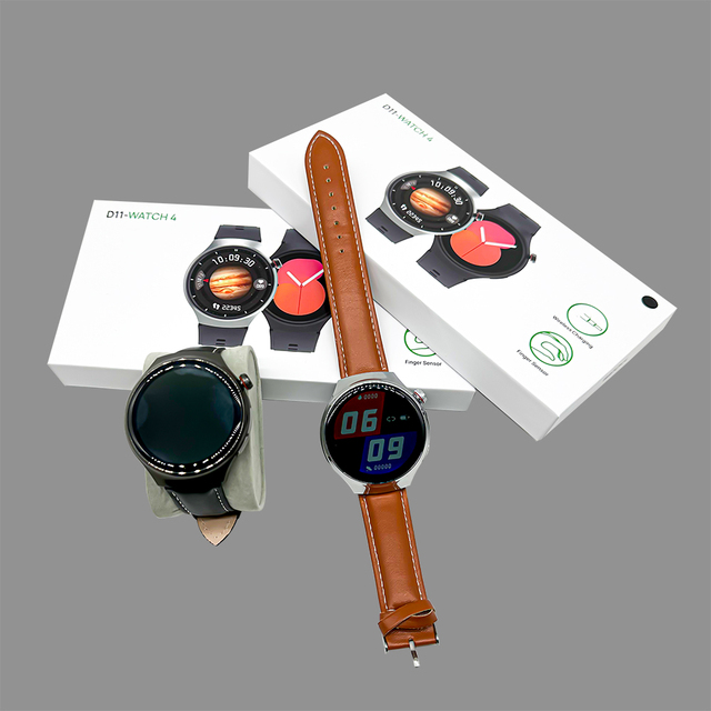 D11--Watch4 2in1 ultra Smart Watch with 2 Straps Metal Ocean Rubber Nylon 49mm Wireless Charger BT Call  Smartwatch Ip67