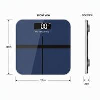 Báscula Digital Inteligente de Alta Precisión para Grasa Corporal, 50g, Báscula de Baño Digital de 180kg con Control por Aplicación Bluetooth, Gran Venta
