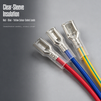 Borne de connexion rapide mâle en cuivre étamé de 6,3 mm, série 250, pour câblage de moteur d'appareils électroménagers