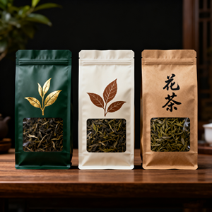 Custom Eco Friendly Recyclable for Matt Stand up Pouches with Window Zipper Coffee Tea <strong>Soil</strong> Sample Packaging Food Grade <strong>Bags</strong> - Product Image 1