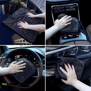 1200gsm Double Twist Loop Eco-Friendly Microfiber Thick Drying Towel for <b>Car</b> Care & Outdoor Use Cleaning Washing - Product Image 6