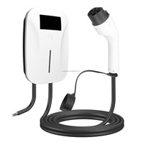 Nuevo Cargador de Vehículos Eléctricos de Pared Tipo 2, 7KW 32A, Clasificación IP67, Pantalla Digital LED, Carga Programada, Estándar Europeo