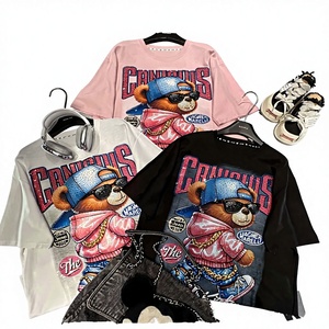 Women's Summer Fashion Casual T-Shirt <b>One</b> Size Short Sleeve Loose <b>Tops</b> Breathable Anti-Pilling Printed 100% Cotton 1043 - Product Image 3