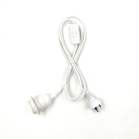 Cordon d'alimentation US AU UK EU vers E14 E27, support de lampe à vis, tête de lampe suspendue LED avec interrupteur 303, câble d'extension, fil électrique
