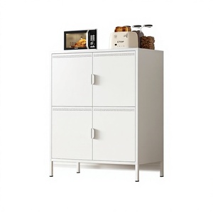 Armoire de salon Sodor en acier avec portes, étagères réglables, design moderne, organisation multifonctionnelle, <span class=keywords><strong>casier</strong></span>, fente de ventilation - Product Image 6