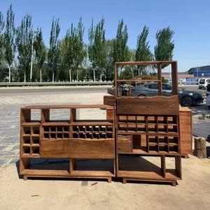 Mueble de Madera Maciza en Forma de L para Guardar Tazas de Té, para Sala de Estar, Dormitorio, Bar, Hotel, Restaurante, Oficina, Escuela - Product Image 3