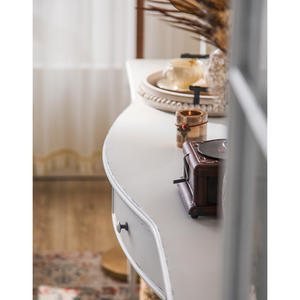 <span class=keywords><strong>Console</strong></span> d'<span class=keywords><strong>entrée</strong></span> en métal blanc rétro <span class=keywords><strong>scandinave</strong></span> Table de canapé de couloir Bureau antique pour le salon - Product Image 4