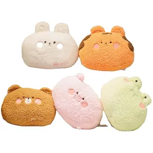 Wholesale Kawaii 35cm Animal Stuffed Pillow Cartoon Soft Plush Bunny Bear Pig Tiger Doll Cute Sleeping Pillow Cushion Plush Toy