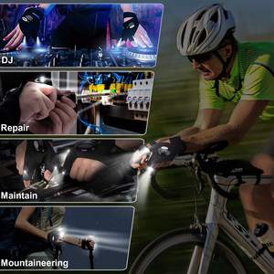 Guanti per torcia guanti da pesca notturni senza dita con luce a LED per esterni per la corsa notturna ciclismo escursionismo campeggio - Product Image 6