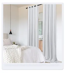 2023 New Design Blackout Curtain Thermal Insulation Uses Opaque Coating Linen Modern Curtain for Living Room