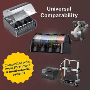 خيوط طباعة ثلاثية الأبعاد PETG قابلة لإعادة التعبئة، عبوة 1 كجم، لون أزرق داكن، سهلة التعبئة، بكرة مزدوجة، متوافقة مع Creality CFS - Product Image 6