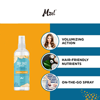Spray capillaire texturisant au sel de mer et à la noix de coco - Spray au sel marin pour cheveux avec huile d'argan et algues marines