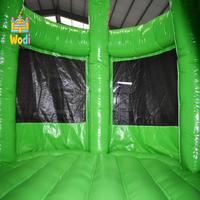 Château gonflable de qualité commerciale certifié CE, robuste, en bâche PVC 0,55 mm, écologique, 4x4m, garantie 3 ans