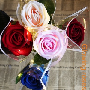 520ดอกกุหลาบเรืองแสงจำลองทำด้วยมือสำหรับแผงลอยตลาดกลางคืนของแฟน - Product Image 1