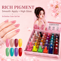 Kit de vernis gel vegan de haute qualité, 36 couleurs, style français, sans HEMA, sans TPO, pour ongles UV LED, marque privée, faible MOQ, vente en gros