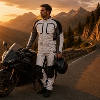 Ensemble veste et pantalon de moto intégral certifié CE niveau 2, imperméable, pour le tourisme, tenue de protection pour moto
