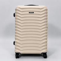 Ensemble de valises de voyage rigides en ABS avec logo personnalisé coloré, roues silencieuses, sacs à bagages de fabricants avec fonctionnalités de transport