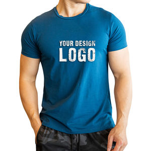 Camiseta Deportiva de Secado Rápido y Ajuste Delgado para Hombre, de Alta Calidad, para Gimnasio y Fisicoculturismo, Venta al Por Mayor OEM, Transpirable - Product Image 1