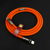 Cable de Carga Rápida USB C a C de 240W, Cable USB C de Silicona Líquida Dorado, Transferencia de Datos de 480Mbps, Cable de Carga Rápida para iPhone 18