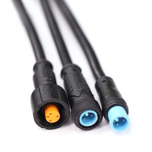 M6 <b>Waterproof</b> <b>Cable</b> Connectors 2-5 Core Male Female Copper Contact PBT Housing Black For Automotive Use - Product Image 1