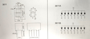 Afficheur LED 7 segments 0,36 pouce 1 chiffre lumière rouge haute luminosité, dispositif électronique miniature attrayant pour comptage numérique à valeur unique - Product Image 3