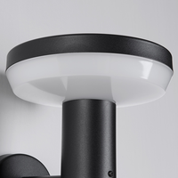 Lampes murales d'extérieur LED modernes en acier inoxydable noir, étanches, avec détecteur de mouvement, alimentées par batterie solaire