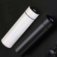 Couvercle de gobelet intelligent en acier inoxydable isolé avec affichage LED de la température, isolation thermique de 12 à 24 heures, cadeau d'affaires de luxe
