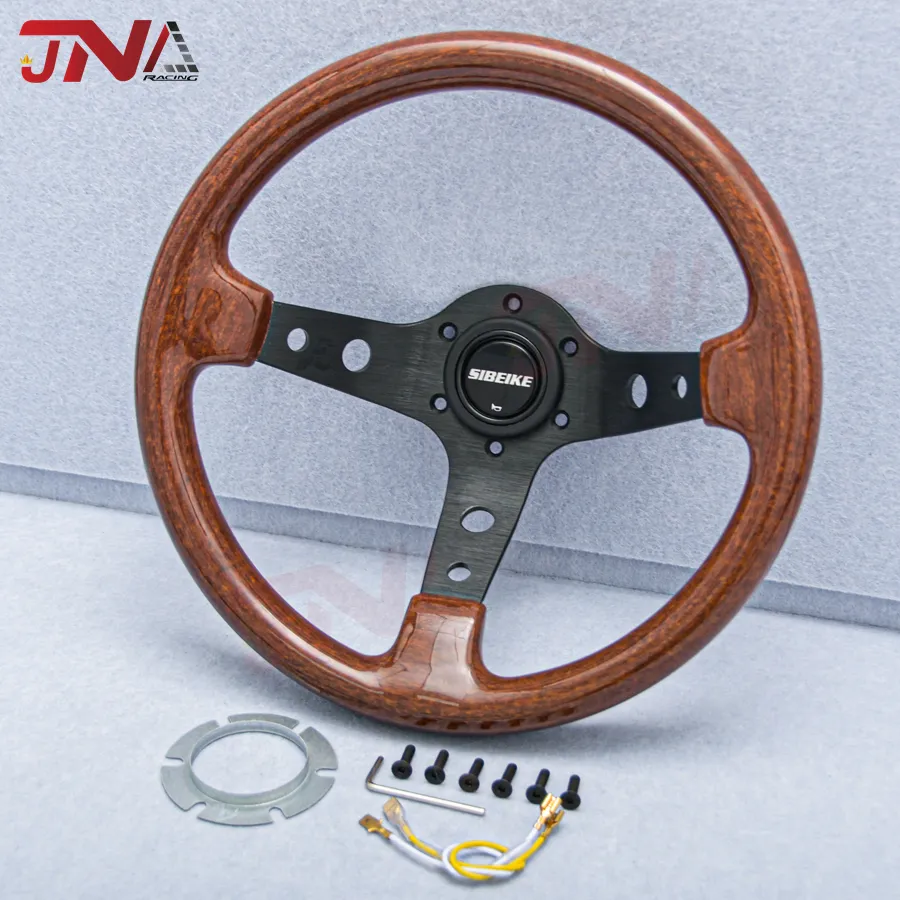 13inch Rally Sports Steering Wheel 325mm JDM Racing Car Wood Style Steering Wheel