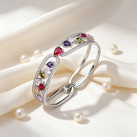 Bracelets de couple en argent sterling 925 de qualité supérieure, style chaîne à maillons avec accents en zircon cubique, hypoallergéniques et durables