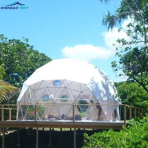 Tende da esterno diametro 6m Hotel Dome House Glamping <span class=keywords><strong>Dom</strong></span> geodetico con copertura del tetto in PVC per il campeggio - Product Image 4