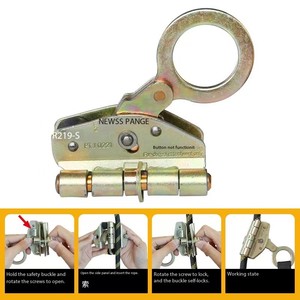 25ft 25kn Heavy Duty Fall Protection Vertical <span class=keywords><strong>Toiture</strong></span> Cordes Harnais Longe Corde <span class=keywords><strong>De</strong></span> <span class=keywords><strong>Sécurité</strong></span> Avec Mousquetons <span class=keywords><strong>En</strong></span> Acier Allié - Product Image 2