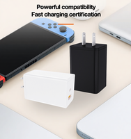 Cargador GaN PD 3.0 de 65W con Puertos Duales USB-A + Tipo-C, Resistente al Fuego, Enchufe Estadounidense, para Teléfono Móvil, Portátil y Reloj Inteligente