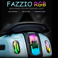Feu arrière LED Fazzio 125 contrôlé par application, certifié E-Mark SGS, haute luminosité, multi-modes, feu de freinage et clignotant pour moto