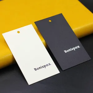 Etiquetas de roupa para pendurar em papel, barato design personalizado impressão logotipo etiquetas de vestuário roupas etiquetas de pendurar roupas