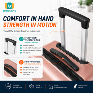 En stock – Ensemble <span class=keywords><strong>de</strong></span> 3 valises rigides ABS <span class=keywords><strong>de</strong></span> 20, 24 et 28 pouces – Bagages <span class=keywords><strong>de</strong></span> voyage à roulettes – Lot <span class=keywords><strong>de</strong></span> 3 valises à prix abordable - Product Image 4