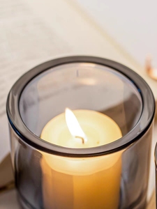 Grand <span class=keywords><strong>Bougeoir</strong></span> en Verre avec Couvercle en <span class=keywords><strong>Bois</strong></span> de Bambou Décor Votif Durable Résistant à la Chaleur Écologique pour la Décoration de la Maison de la Saint-Valentin - Product Image 3