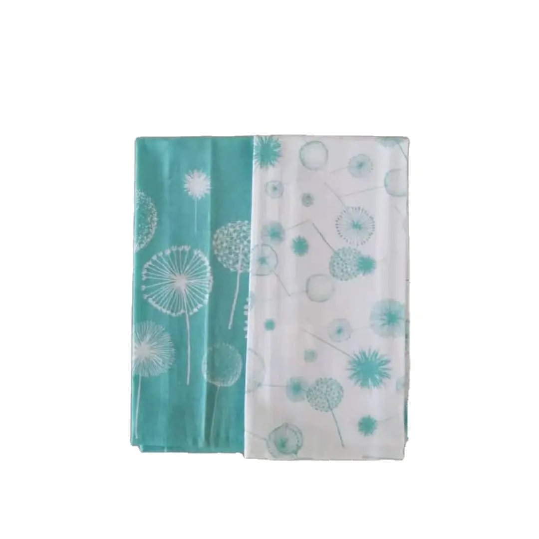 dandelion printed tea towel