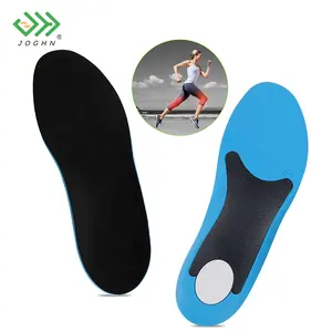 JOGHN Plantar Fasciitis Foot Pain Relief Pu Sport 3cm Arch Support Insole Soft Running Insole Men Sport Custom Shoe Insoles