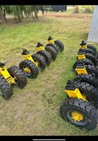 Roues pivotantes super robustes de 6 tonnes, 9 tonnes, 20 tonnes, pneus en caoutchouc, conteneur d'expédition ISO, roulettes pour terrains accidentés