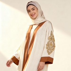 Vestido Abaya de Lujo con Cinturón Bordado de Primera Calidad para Bodas y Fiestas, Elegante para Mujeres Musulmanas, Hecho a Medida - Product Image 1