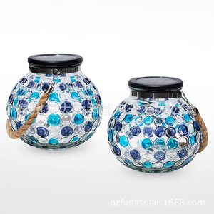Lámpara Decorativa de Jardín con Mosaico Solar en Forma de Pavo Real, Botella de Vidrio con Luz LED, Resistente al Agua, de Pie - Product Image 5