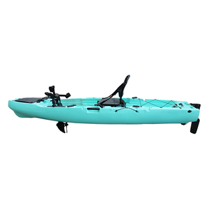 Kayak à pédales HDPE 2023 pour les eaux océaniques, la pêche, 10,5 pieds, siège unique, propulsion à pédales, roue, certifié CE, capacité de 250 kg - Product Image 2