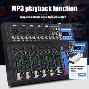 F7 professionale DJ Controller 4/7/8 <span class=keywords><strong>USB</strong></span> Console <span class=keywords><strong>Audio</strong></span> Mixer Live registrazione scheda <span class=keywords><strong>Audio</strong></span> per l'elettronica di consumo - Product Image 5