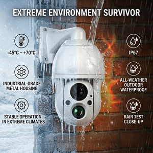 Caméra <span class=keywords><strong>de</strong></span> sécurité PTZ à double spectre IR6 4K avec zoom 30X, vision nocturne <span class=keywords><strong>thermique</strong></span> infrarouge longue portée, CMOS, surveillance extérieure toutes conditions météorologiques - Product Image 6