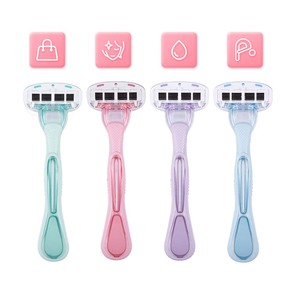 New Lady <span class=keywords><strong>Rasoir</strong></span> de beauté <span class=keywords><strong>facial</strong></span> jetable à quatre lames <span class=keywords><strong>pour</strong></span> jambes de femmes - Product Image 2
